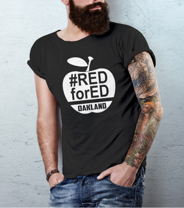 RedForEd Oakland Teacher California Apple T-Shirt