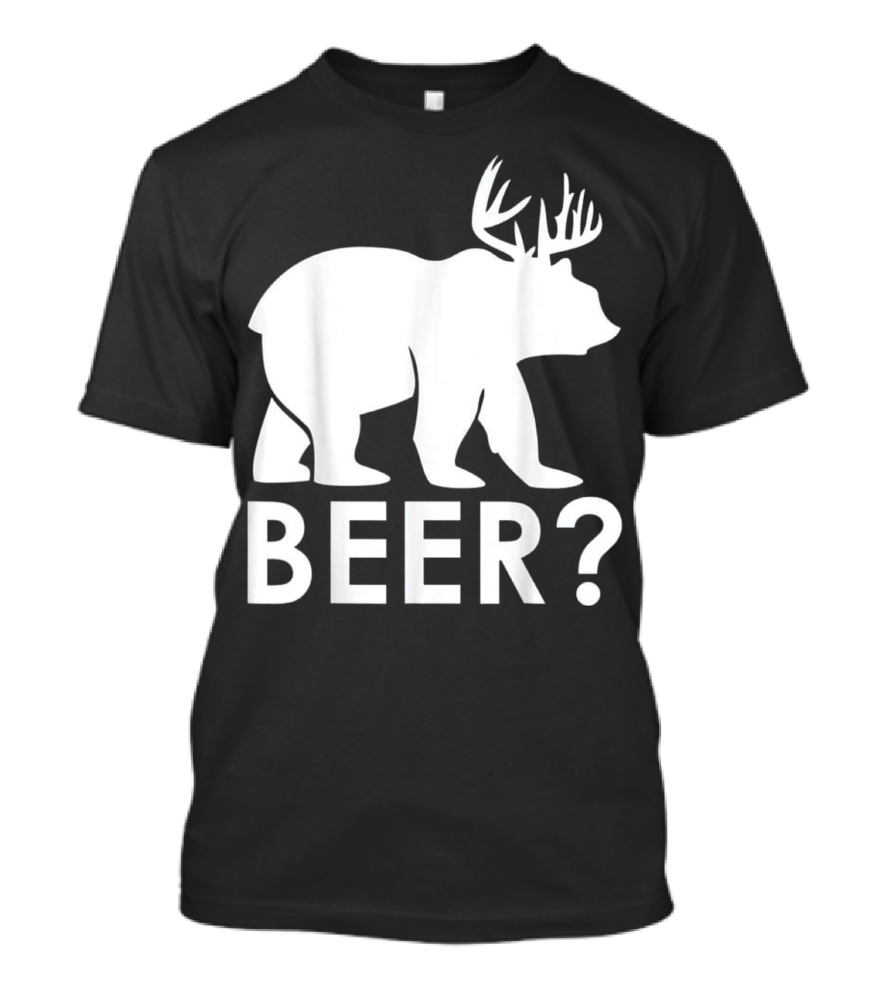 Beer Bear Deer Antler Awesome T-Shirt