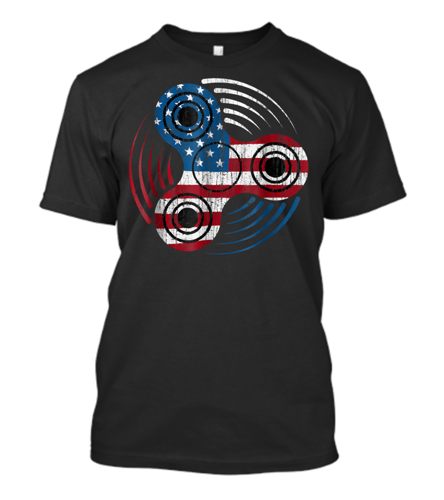 4th Of July American USA Flag Fidget Spinner T-Shirt