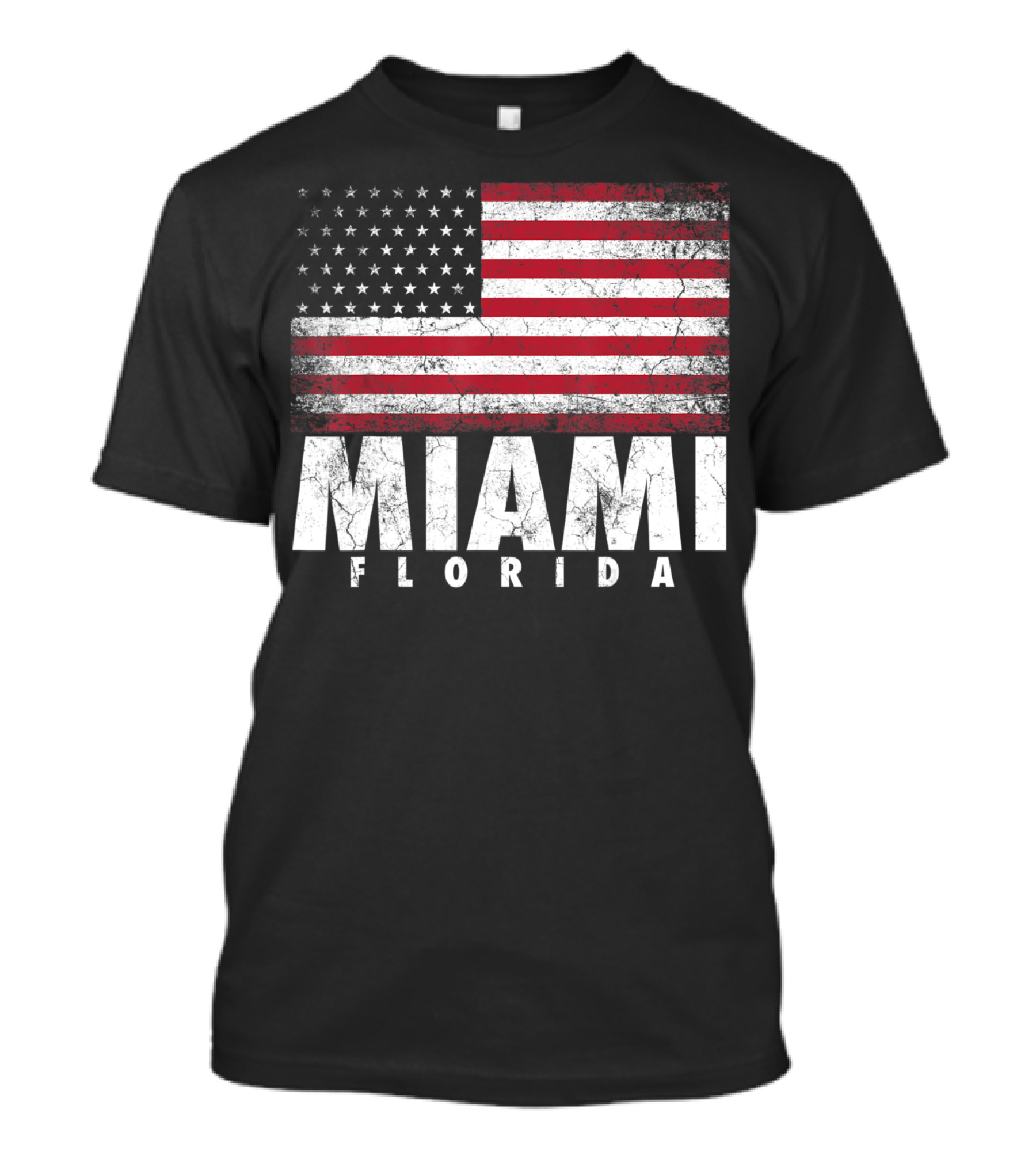 USA Flag Miami Florida 4th Of July T-Shirt