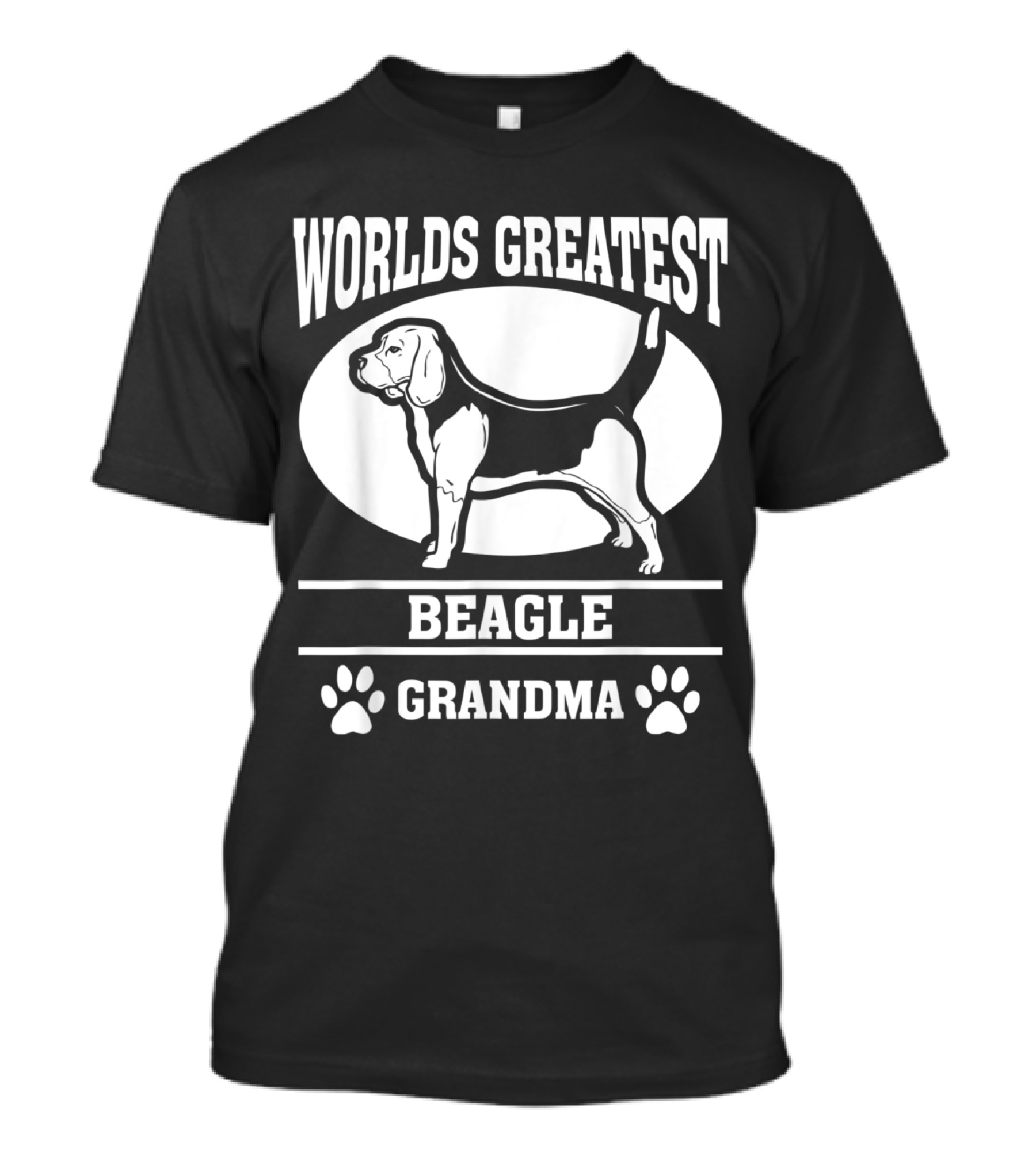 Worlds Greatest Beagle Grandma Paw Prints T-Shirt
