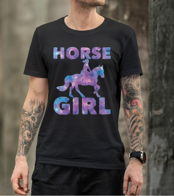 HORSE GIRL Riding Silhouette Vibrant T-Shirt