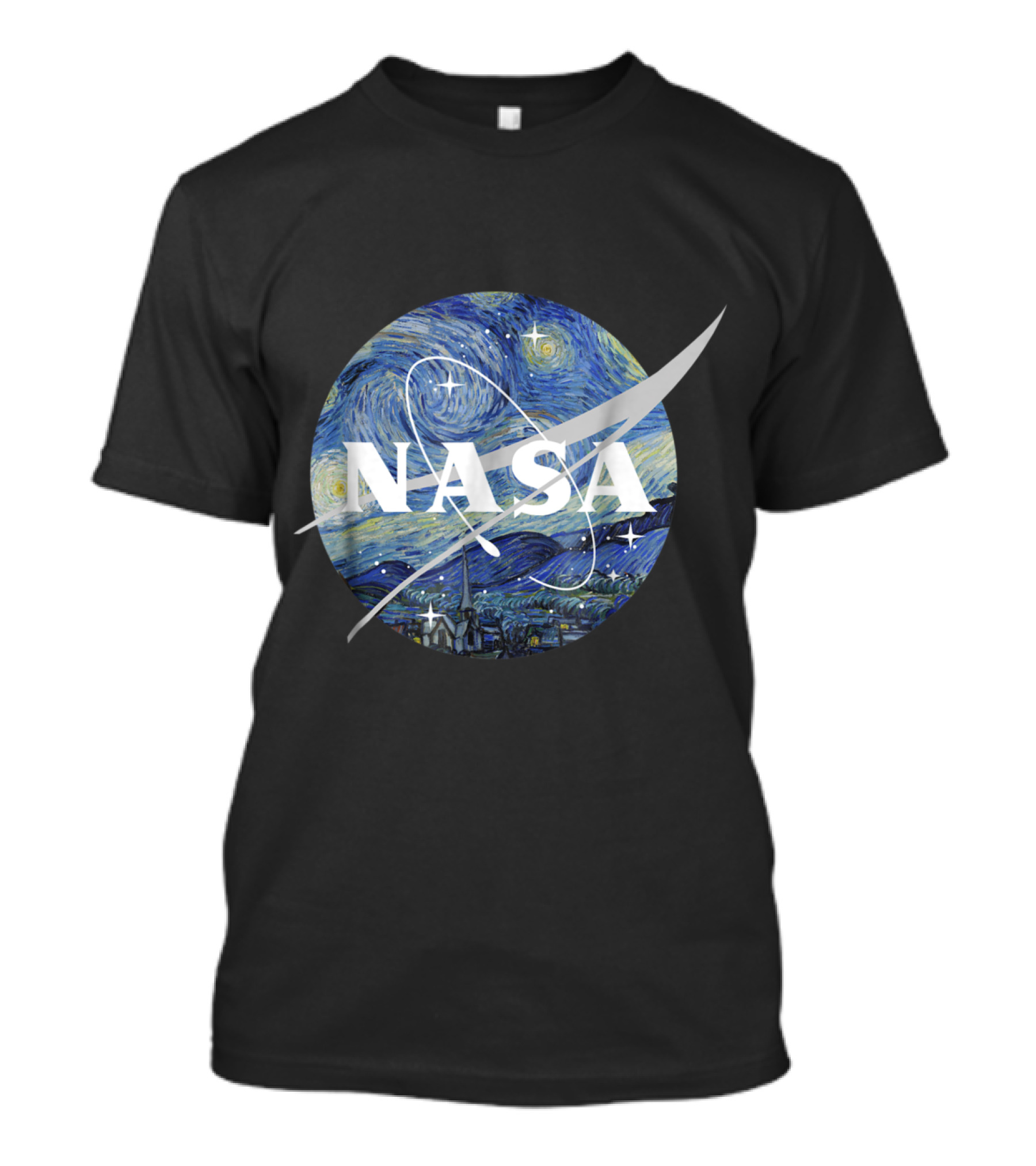 NASA Starry Night Classic Chevron Van Gogh T-Shirt