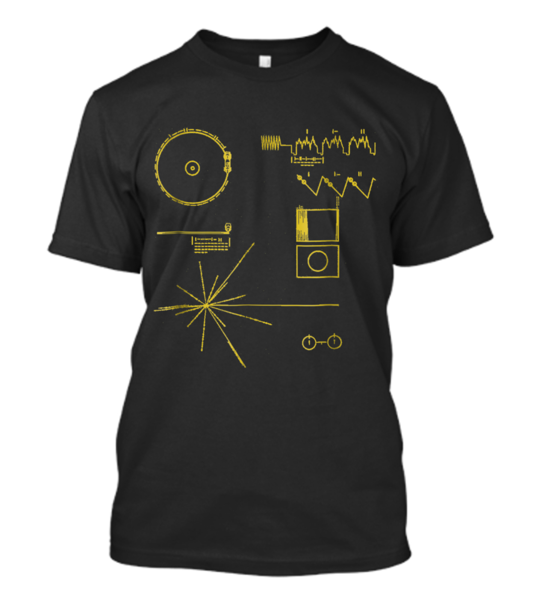 NASA Voyager Golden Record Diagrams And Symbols T-Shirt