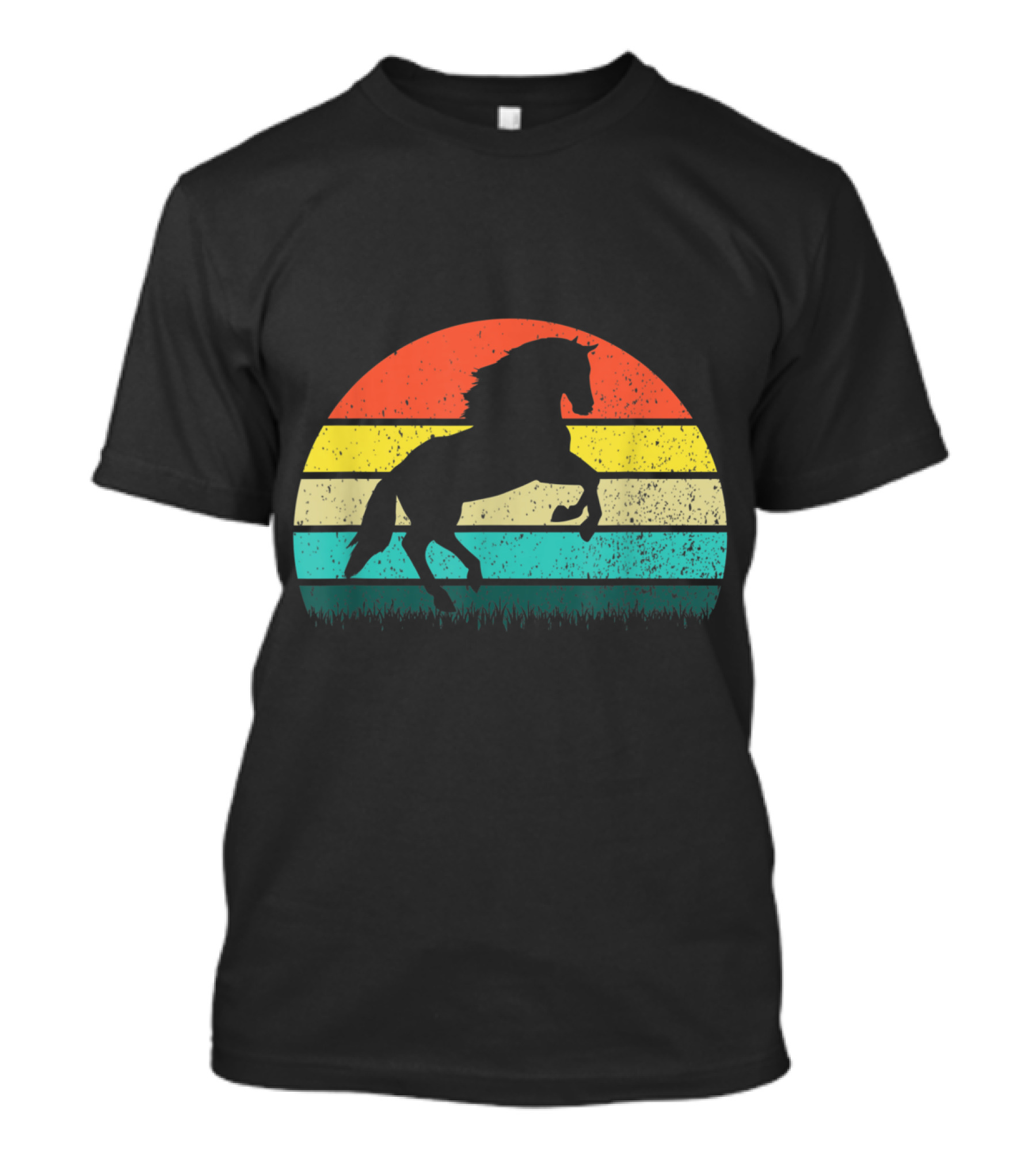 Vintage Horse Lover Retro Sunset T-Shirt