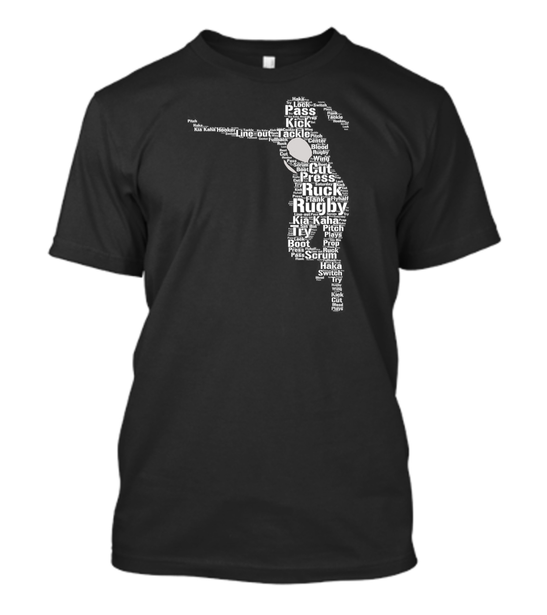 Girls Rugby Player Kick Pass Tackle Ruck Try Haka College T-Shirt
