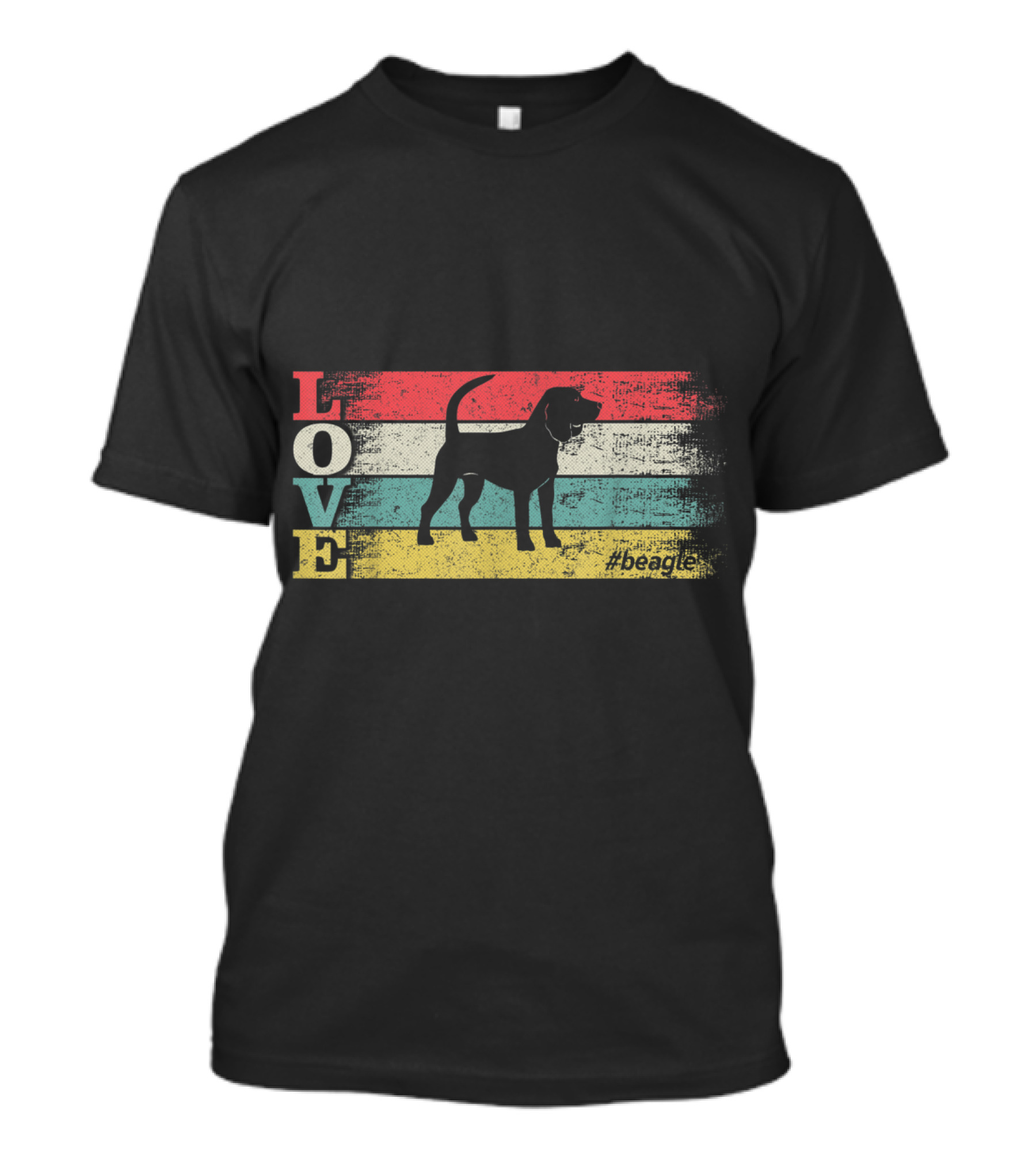 LOVE Beagle Vintage Retro Hashtag Beagle T-Shirt