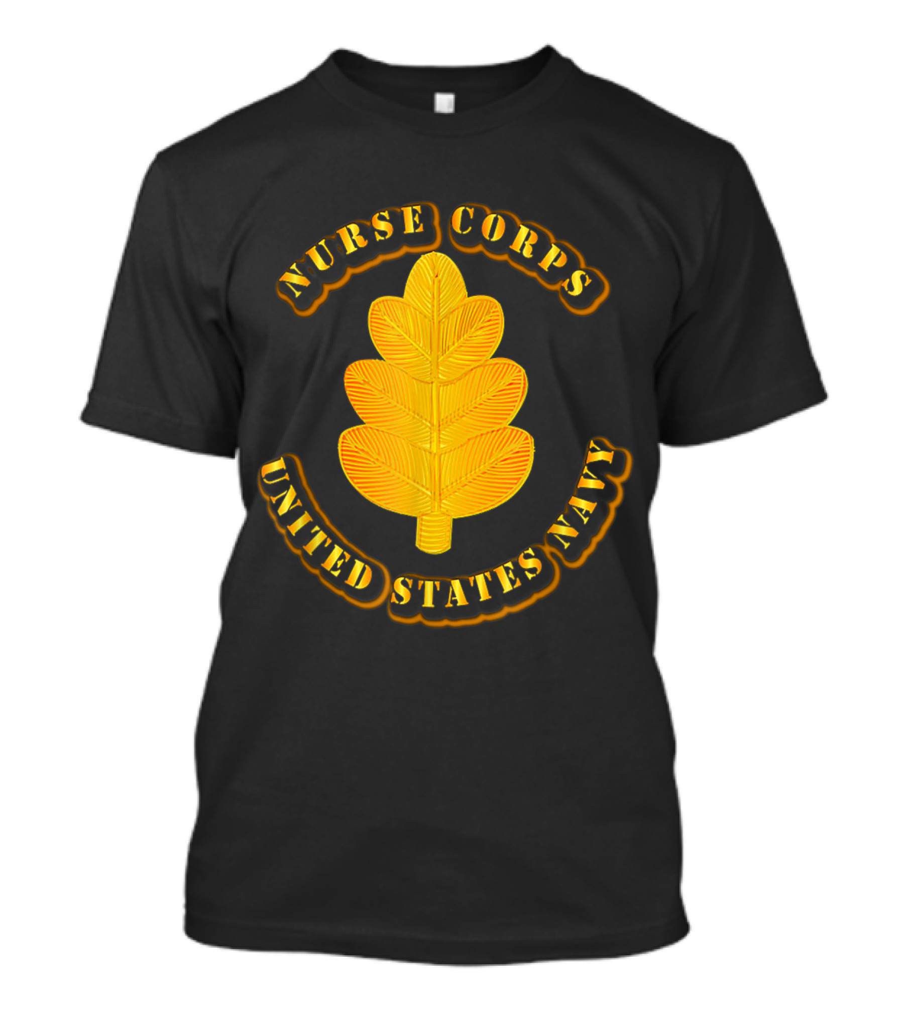 Nurse Corps United States Navy Gold Leaf Emblem T-Shirt