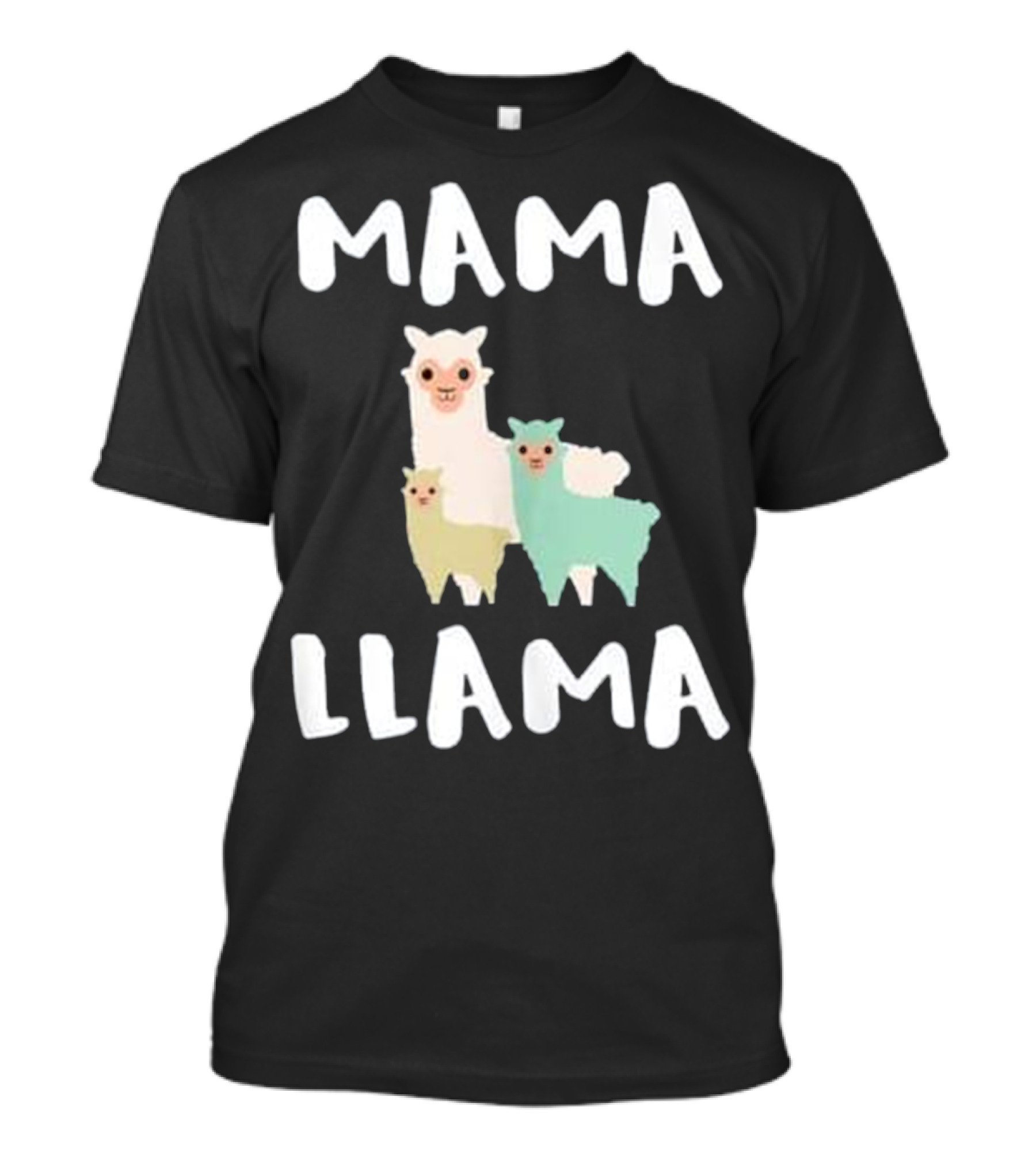 MAMA LLAMA Cute Cartoon Llama Family T-Shirt