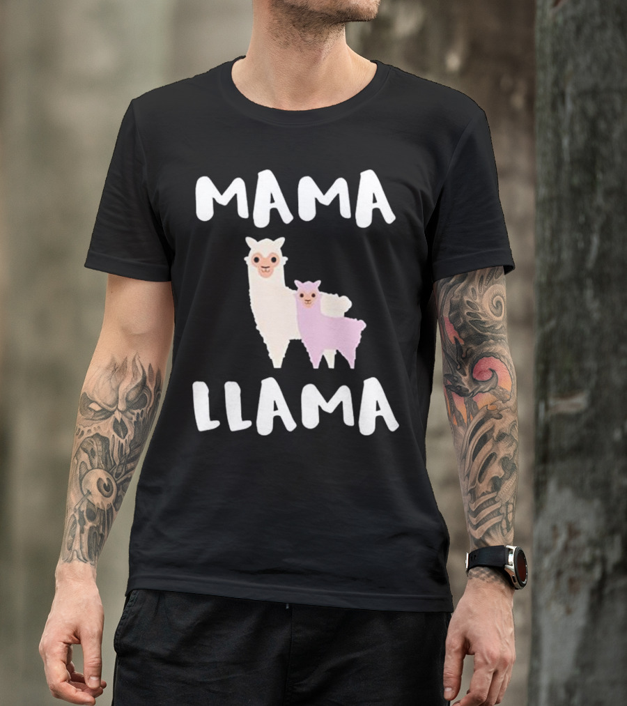 Mama Llama Funny Cute Mom Tops Llama T-Shirt