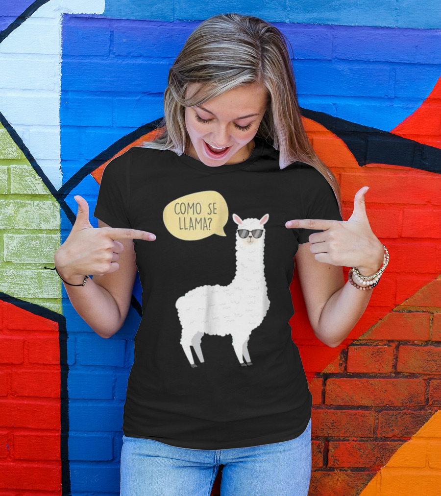 Como Se Llama Alpaca With Sunglasses For Alpaca Lover T-Shirt