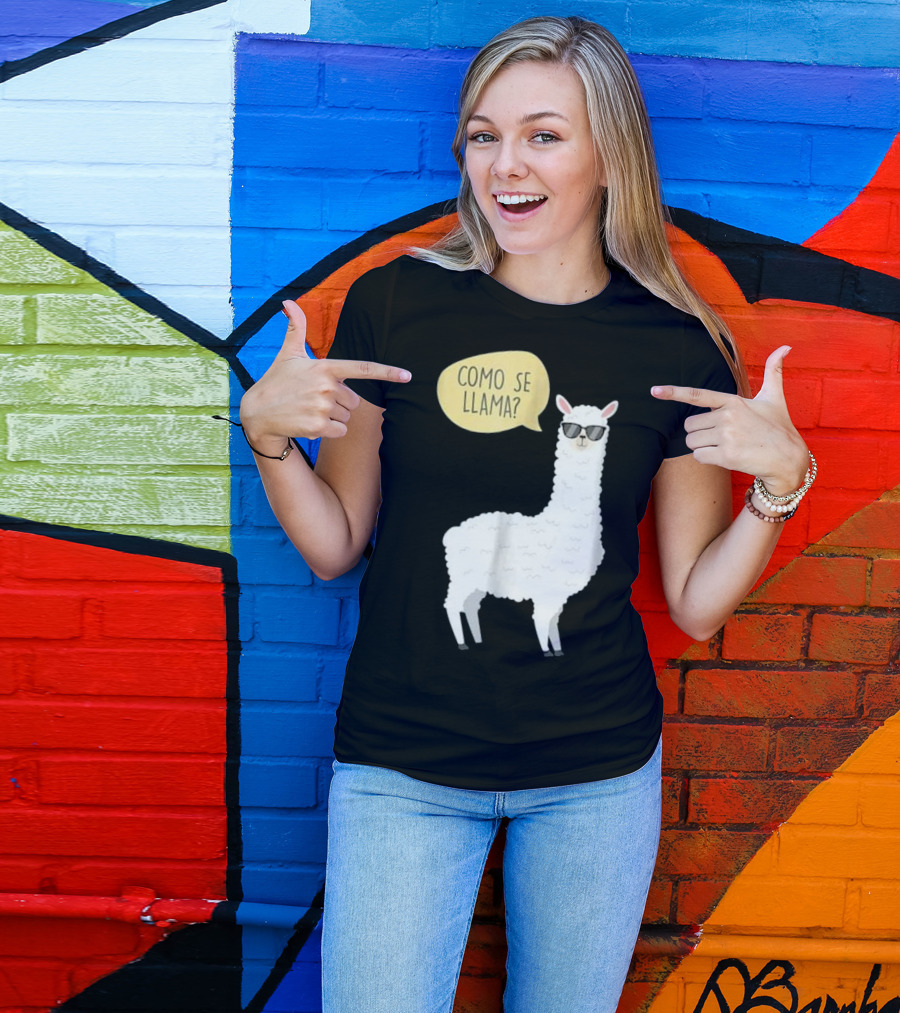 Como Se Llama Alpaca With Sunglasses For Alpaca Lover T-Shirt