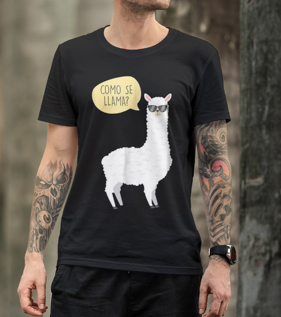 Como Se Llama Alpaca With Sunglasses For Alpaca Lover T-Shirt