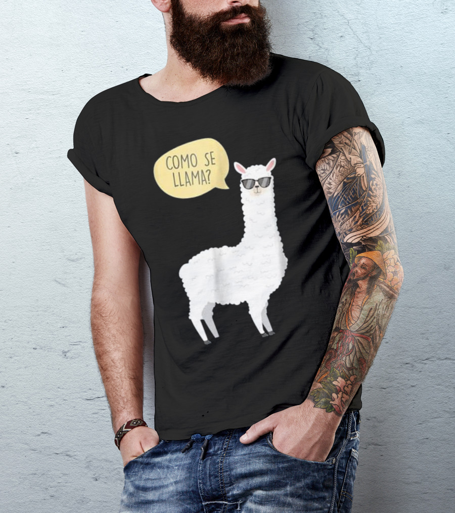 Como Se Llama Alpaca With Sunglasses For Alpaca Lover T-Shirt
