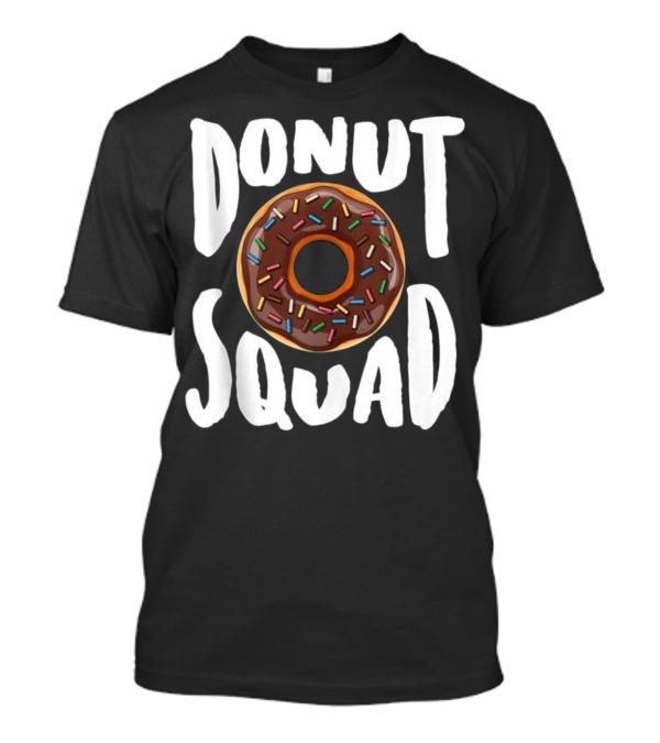 Donut Squad Colorful Sprinkle Chocolate Donut Lover T-Shirt