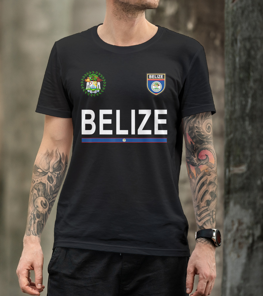 BELIZE Crest And Flag Emblem Pride T-Shirt