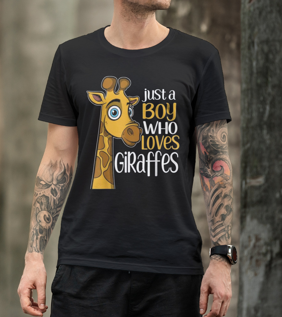 Just A Boy Who Loves Giraffes T-Shirt