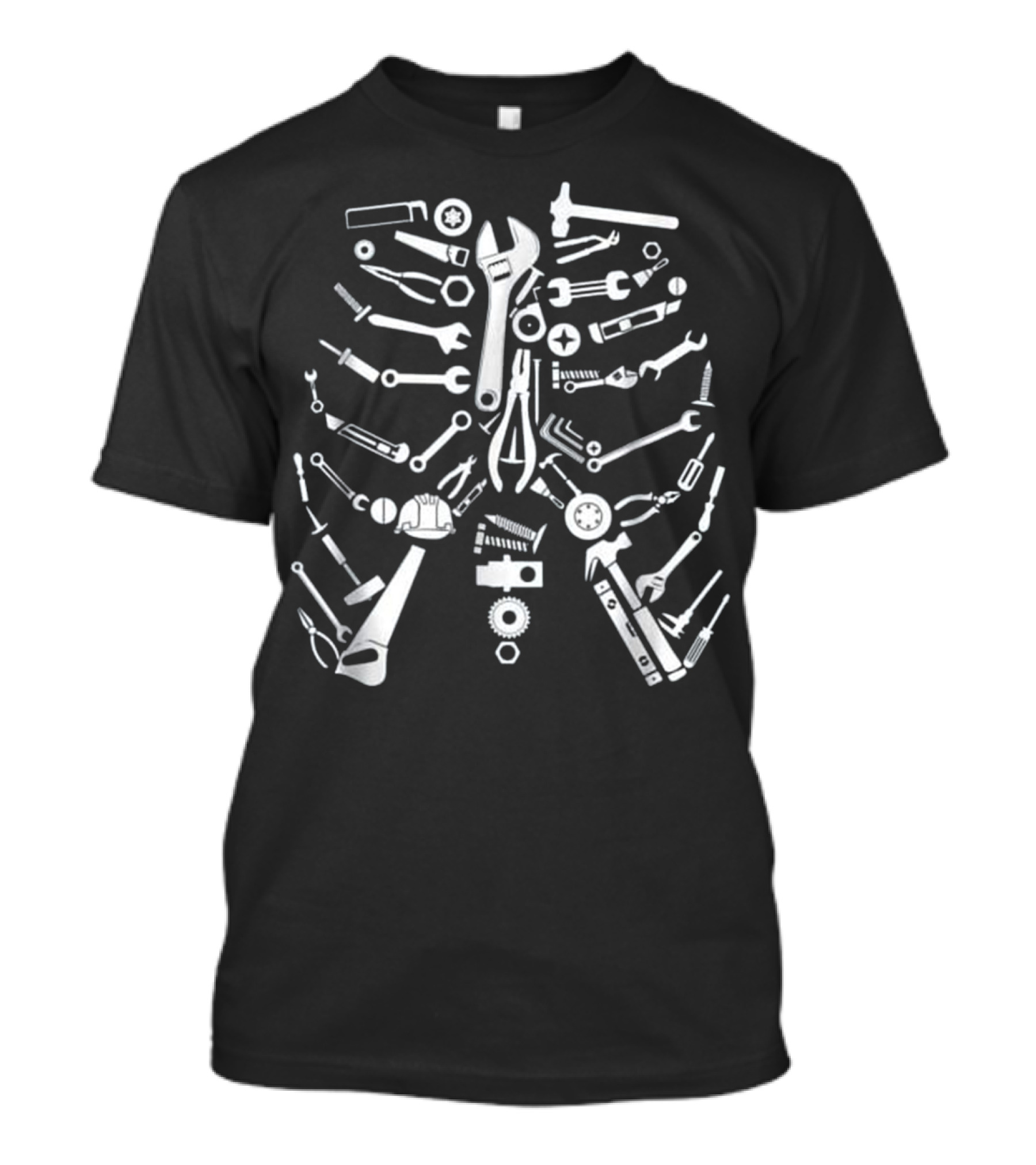 Mechanic Skeleton Craftsman Mech Tool Ribcage T-Shirt