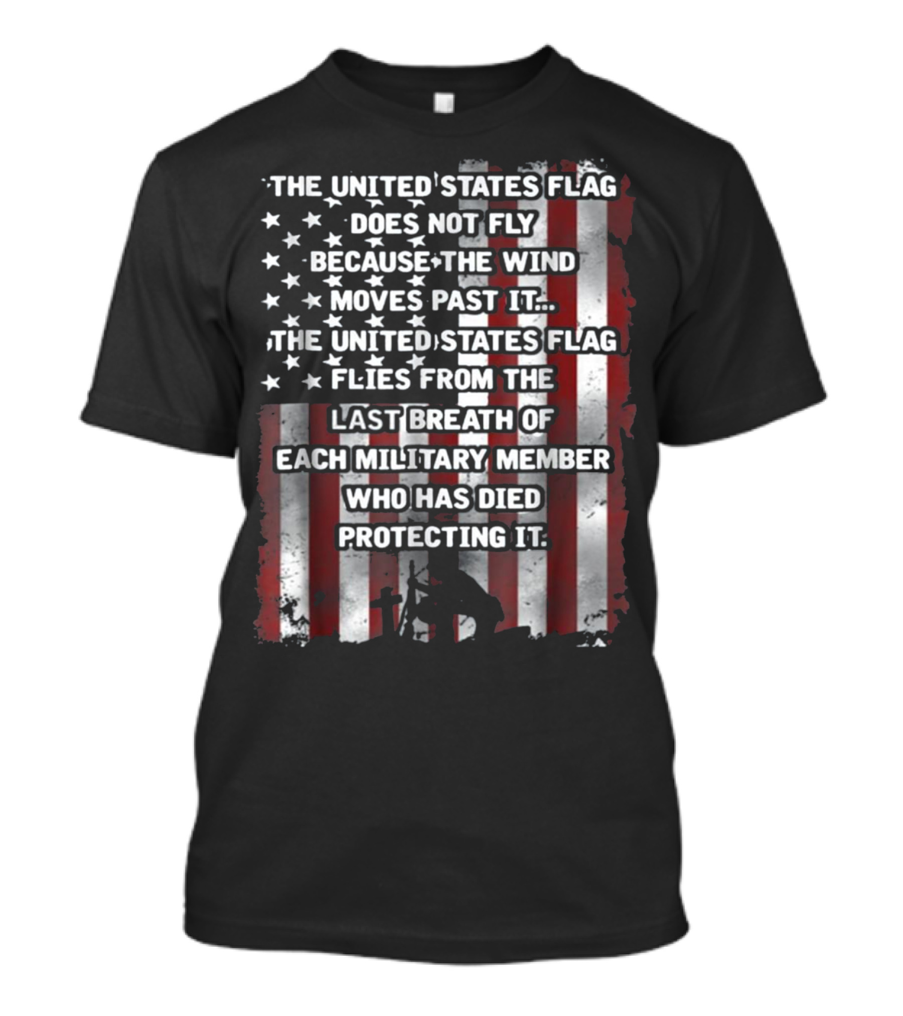 Memorial Day Patriotic Military American Flag Tribute With Soldier T-Shirt