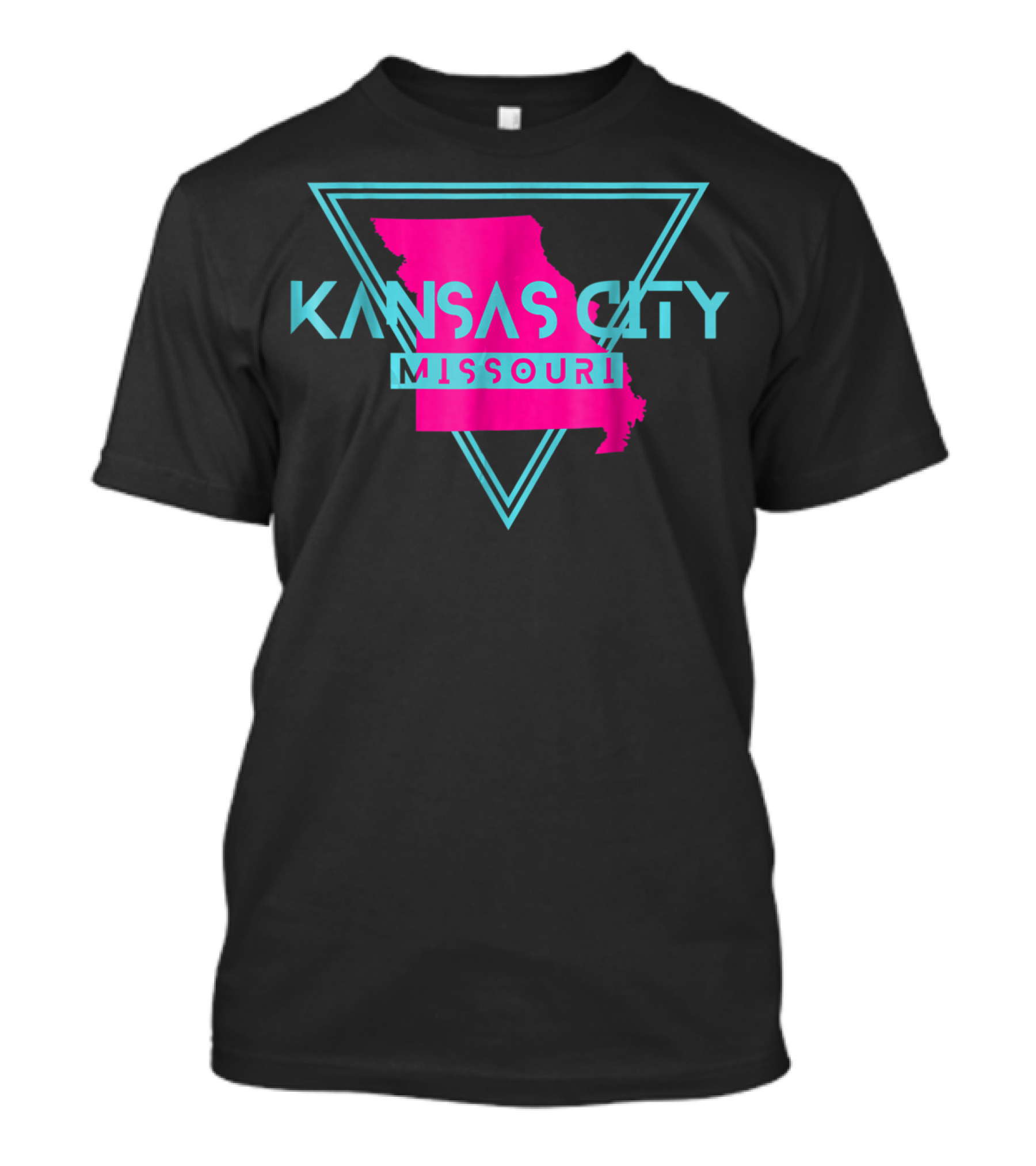 Kansas City Missouri Map Triangle T-Shirt