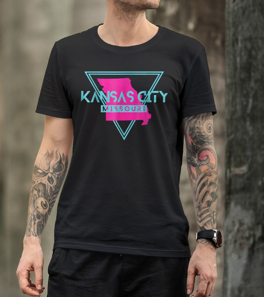 Kansas City Missouri Map Triangle T-Shirt
