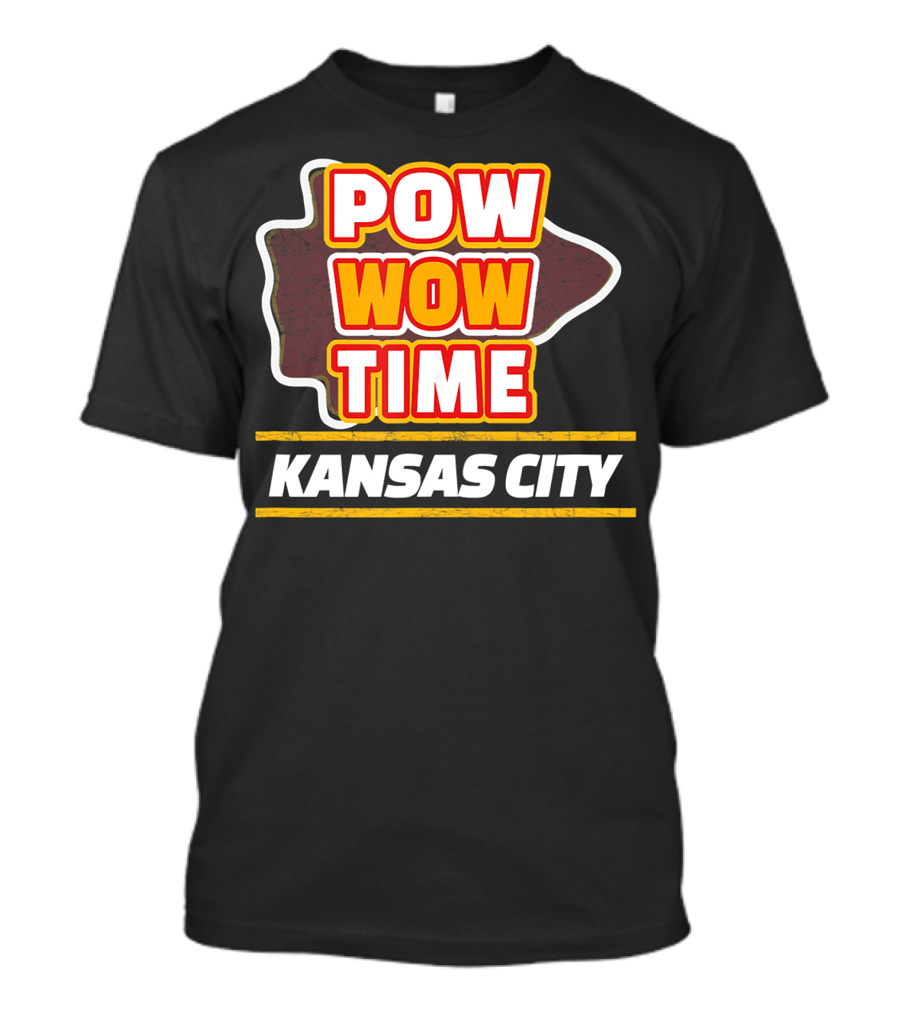 Kansas City Pow Wow Time Football Sports T-Shirt