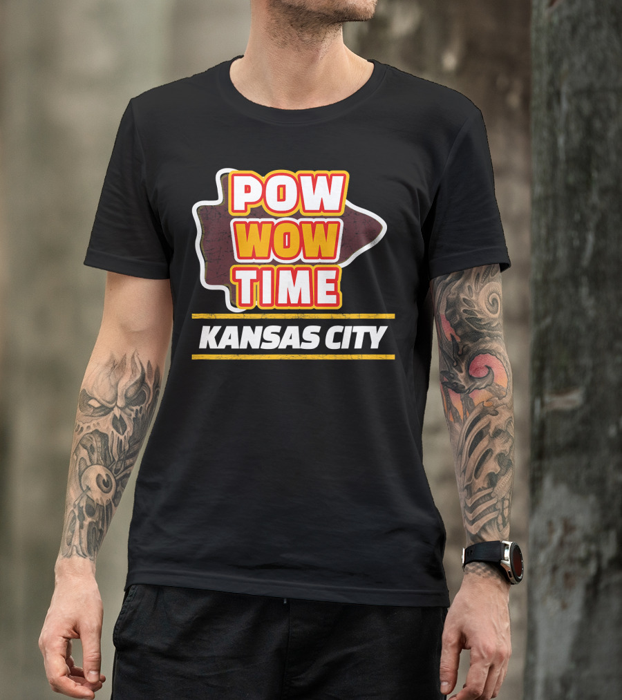 Kansas City Pow Wow Time Football Sports T-Shirt