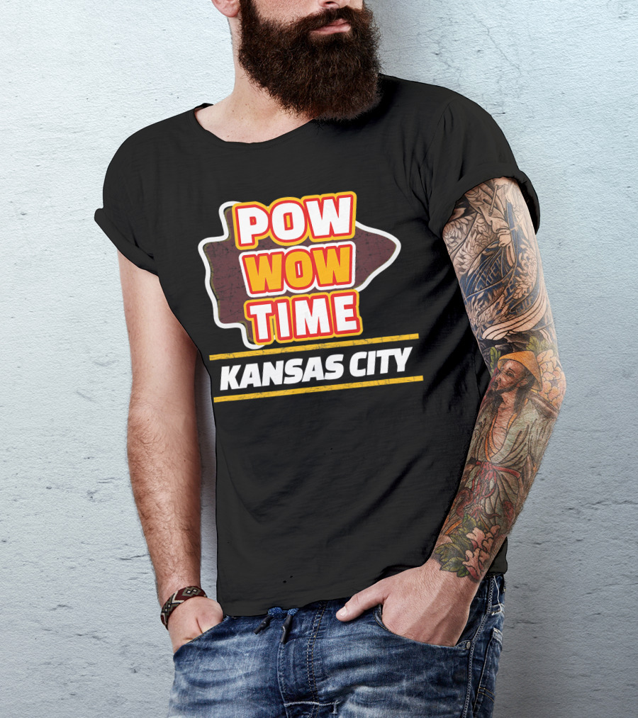 Kansas City Pow Wow Time Football Sports T-Shirt