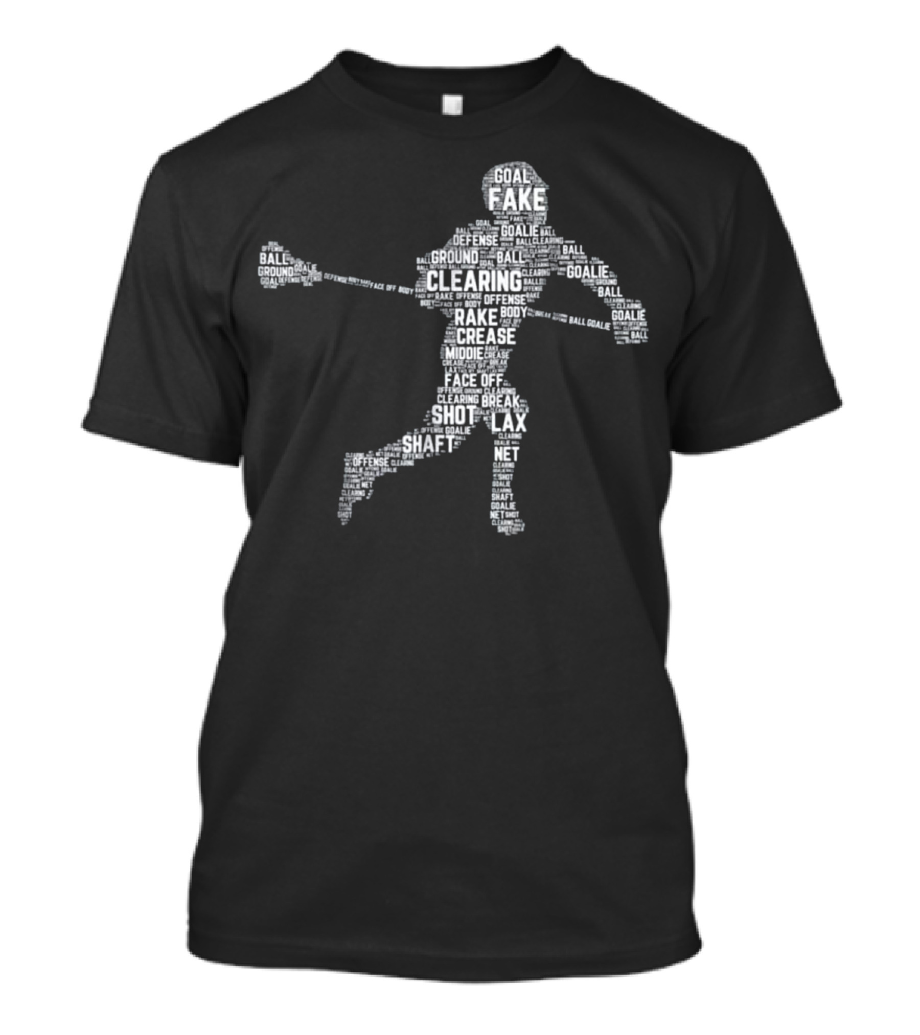 Lacrosse Goalie Fake Goal Clearing Crease Rake Shot Shaft Ground Ball T-Shirt