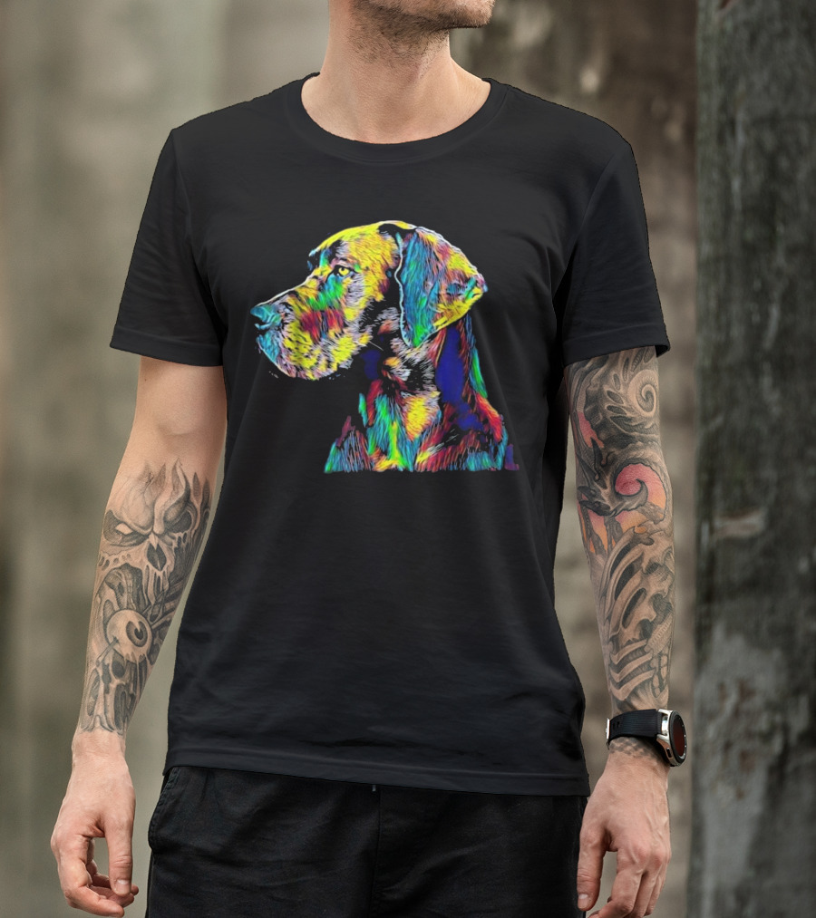 Great Dane Big Dog Colorful Portrait Full Body T-Shirt