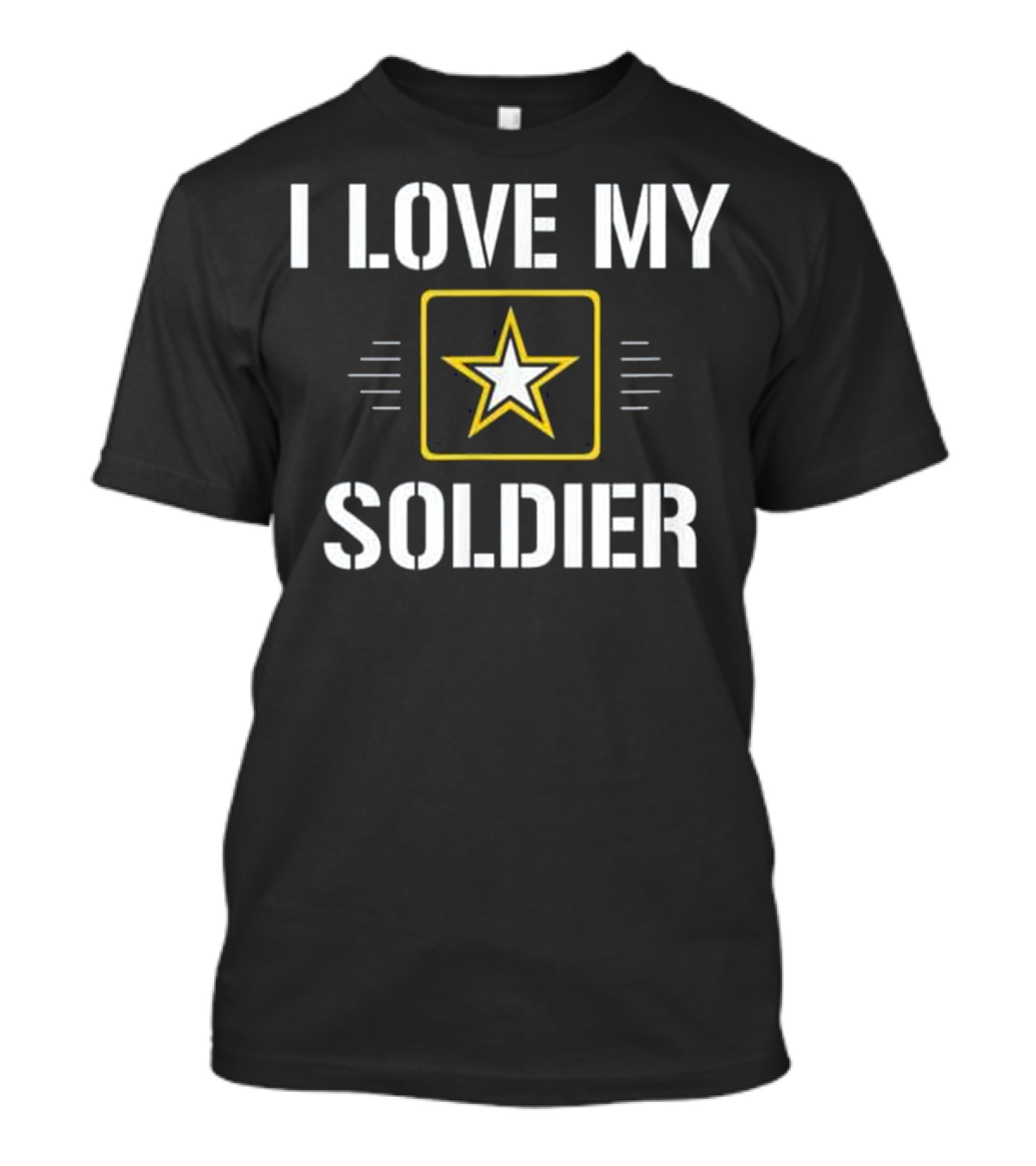 I Love My Soldier Star Military Army T-Shirt