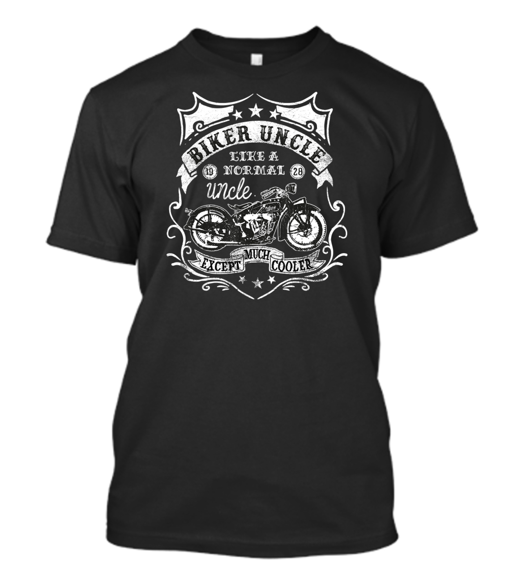 Biker Uncle Like A Normal Uncle Except Much Cooler Motorcycle 1928 Rider T-Shirt