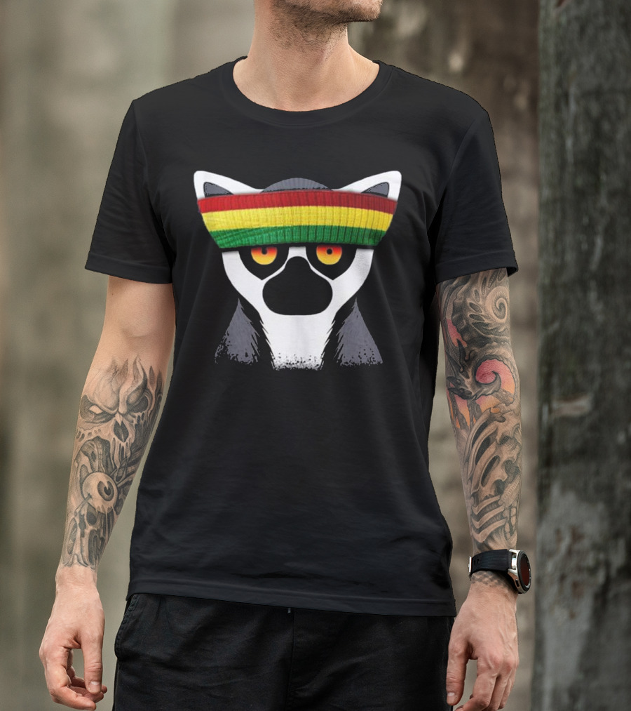 Ring Tailed Lemur Reggae Music Rastafarian Vibes T-Shirt