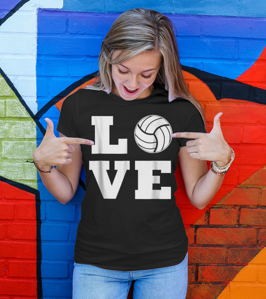 Love Volleyball Volleyball Love Ball T-Shirt