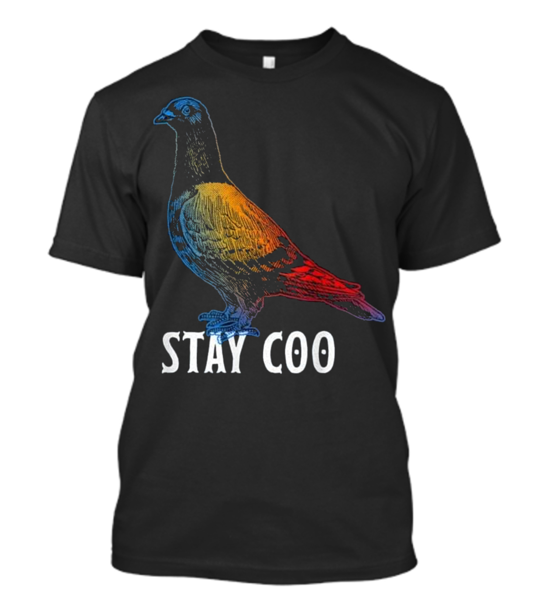 Stay Coo Rainbow Pigeon Love Funny T-Shirt