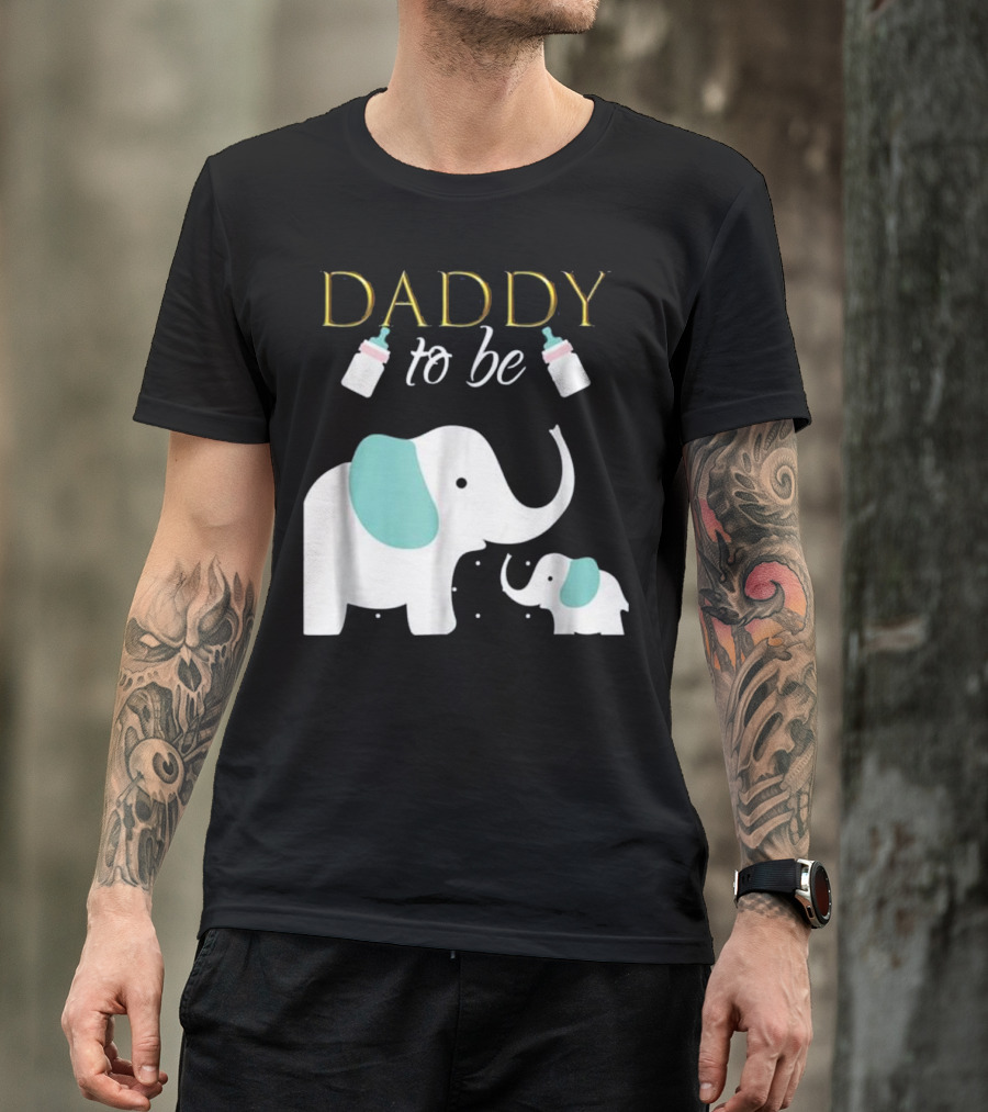 Daddy To Be Elephant Baby Shower For Boy T-Shirt