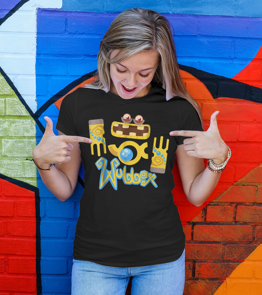 Wubbox My Singing Monsters Character Parts And Text T-Shirt