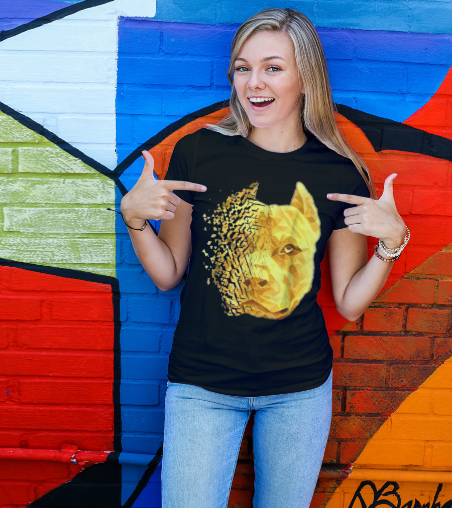 Pit Bull Shattered Gold Geometric T-Shirt