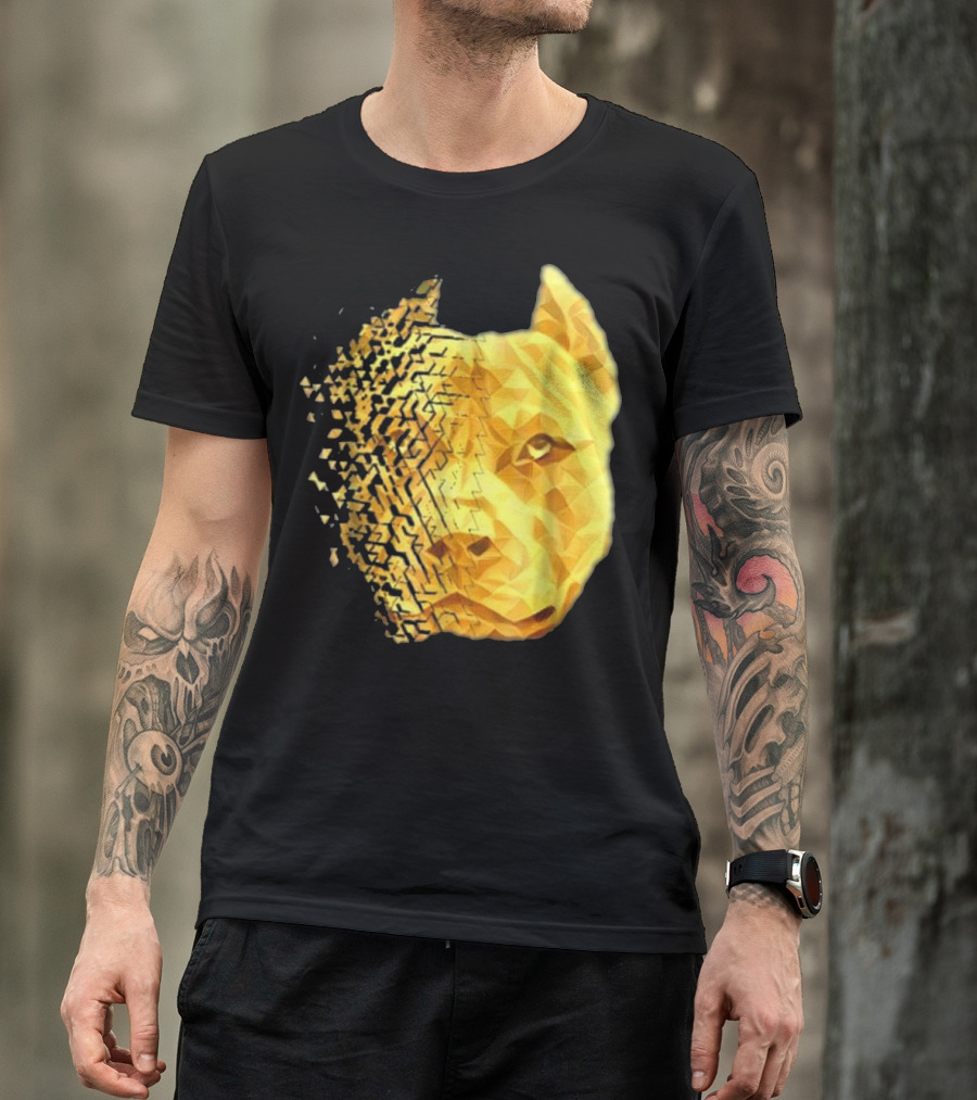 Pit Bull Shattered Gold Geometric T-Shirt