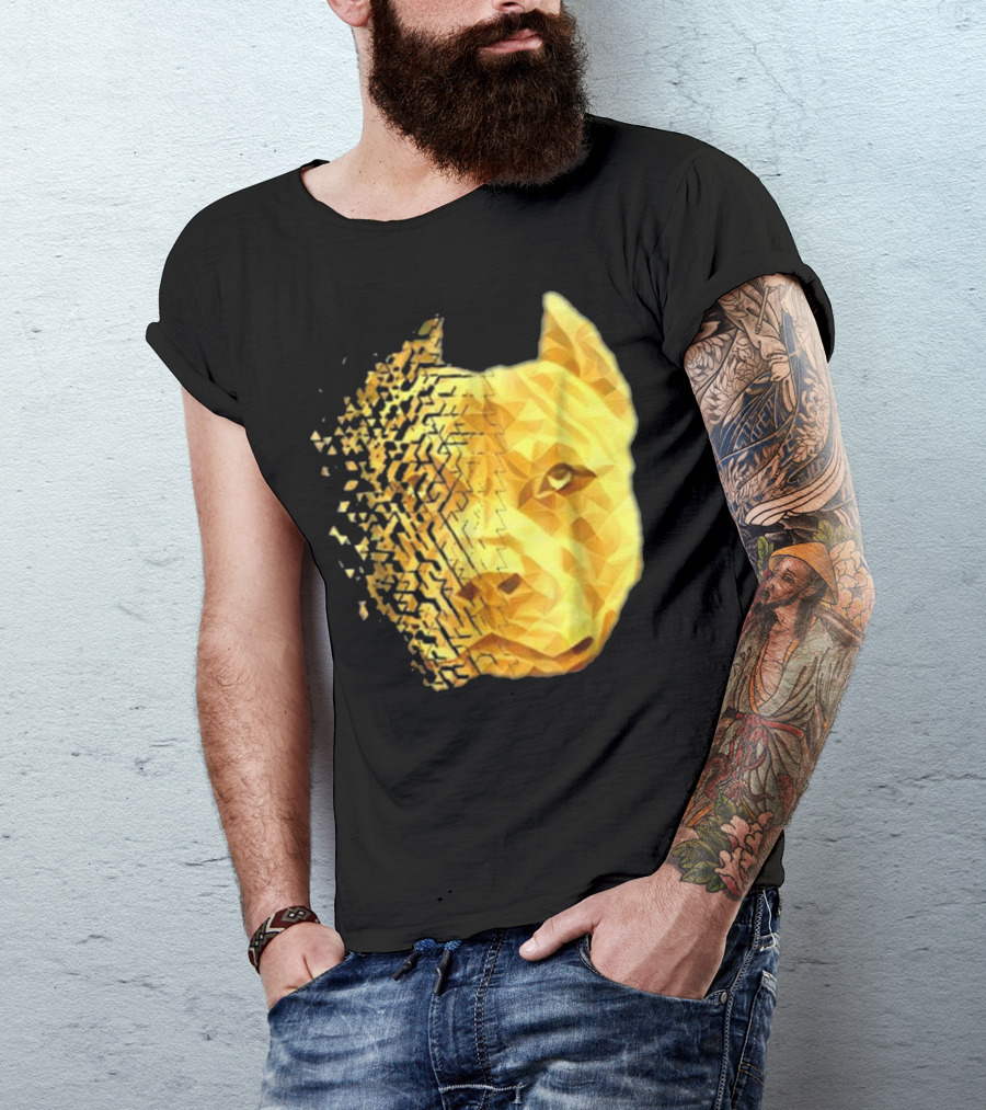 Pit Bull Shattered Gold Geometric T-Shirt