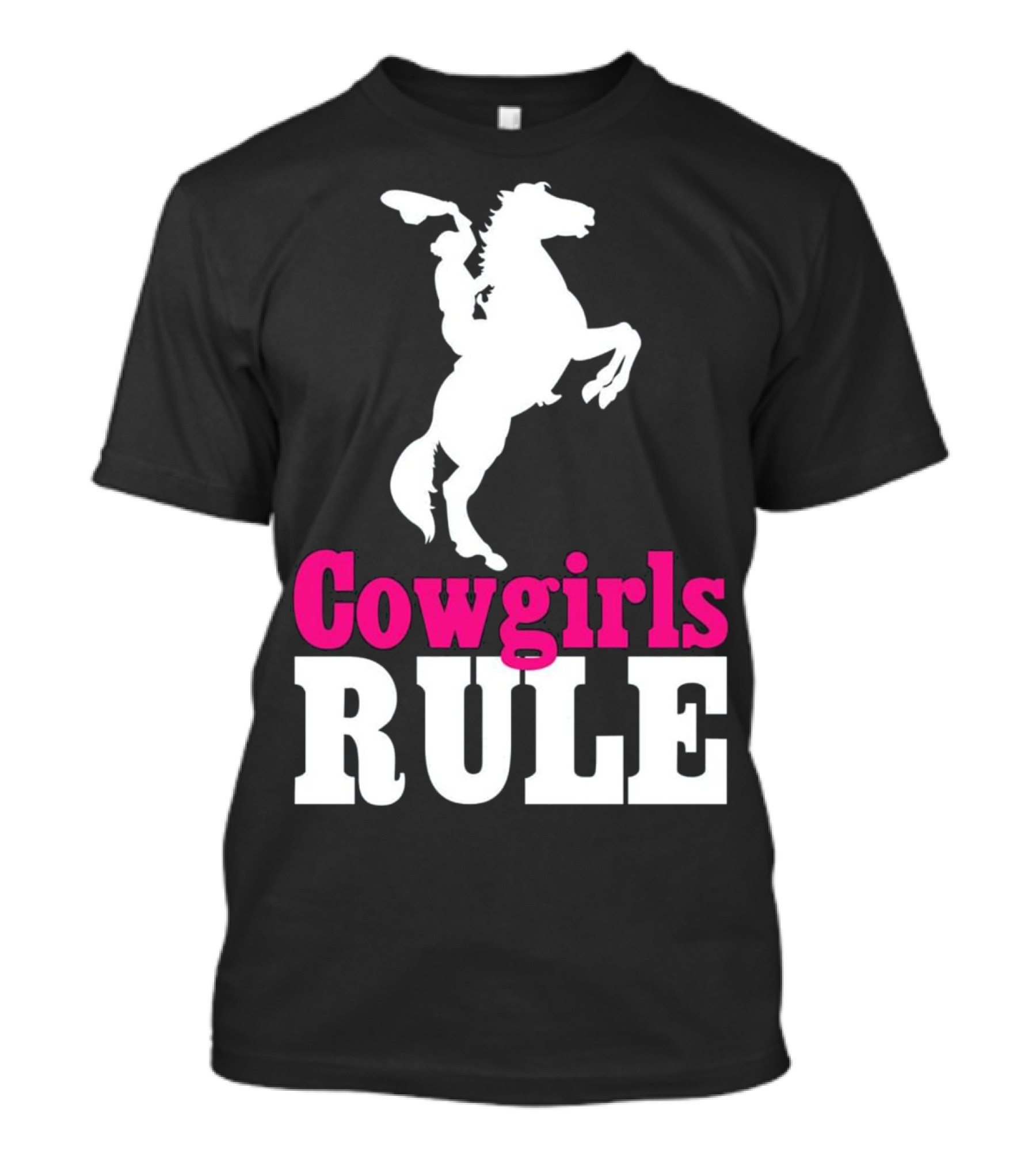 Cowgirls Rule Horse Country Western Riding Bronco T-Shirt