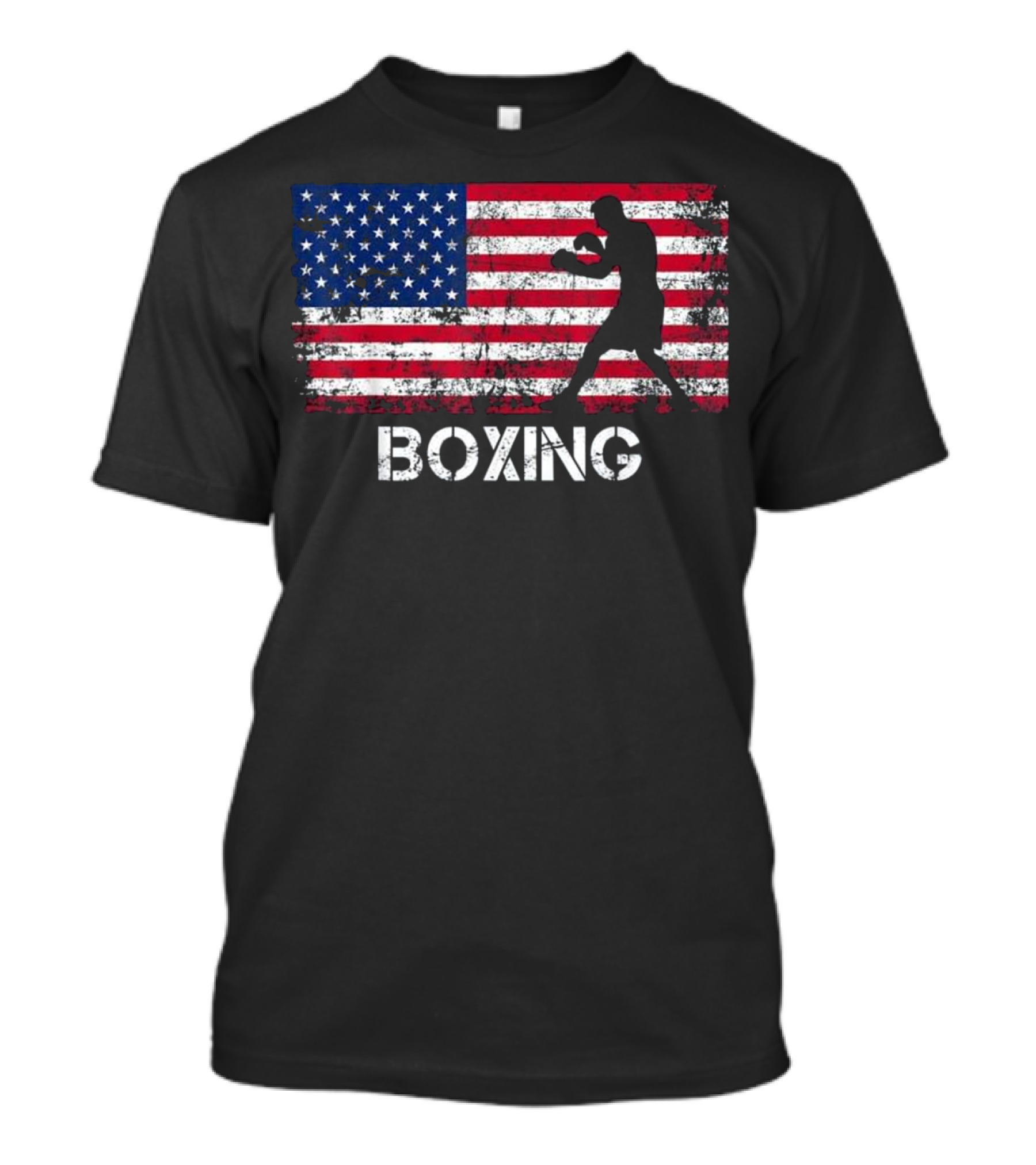 American Flag Boxing T-Shirt