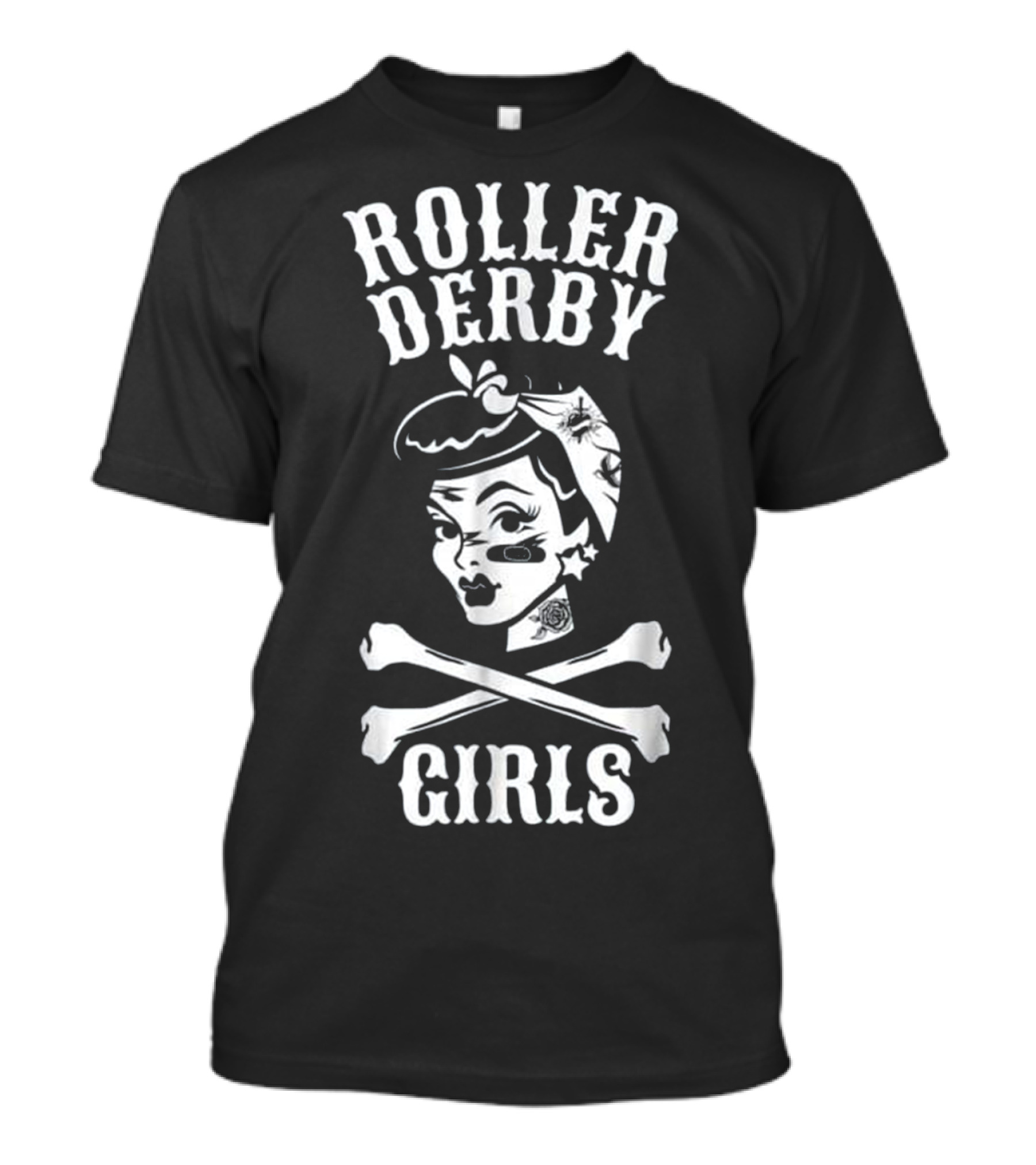 Roller Derby Girls Pinup Flat Track Iconic T-Shirt