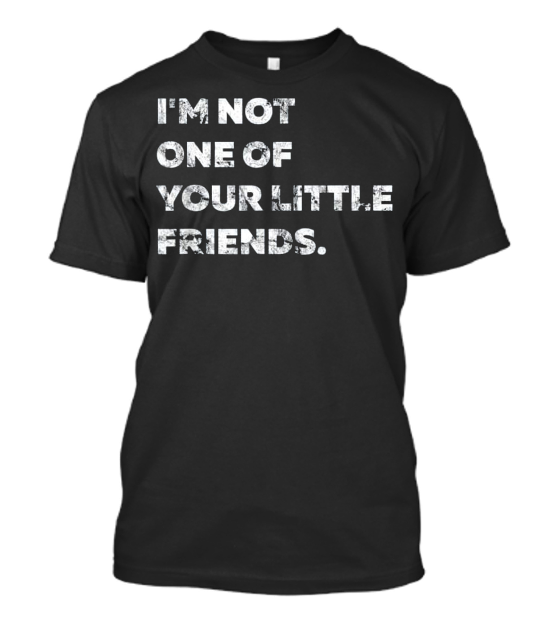 Black Mom I'm Not One Of Your Little Friends Quote Word A T-Shirt