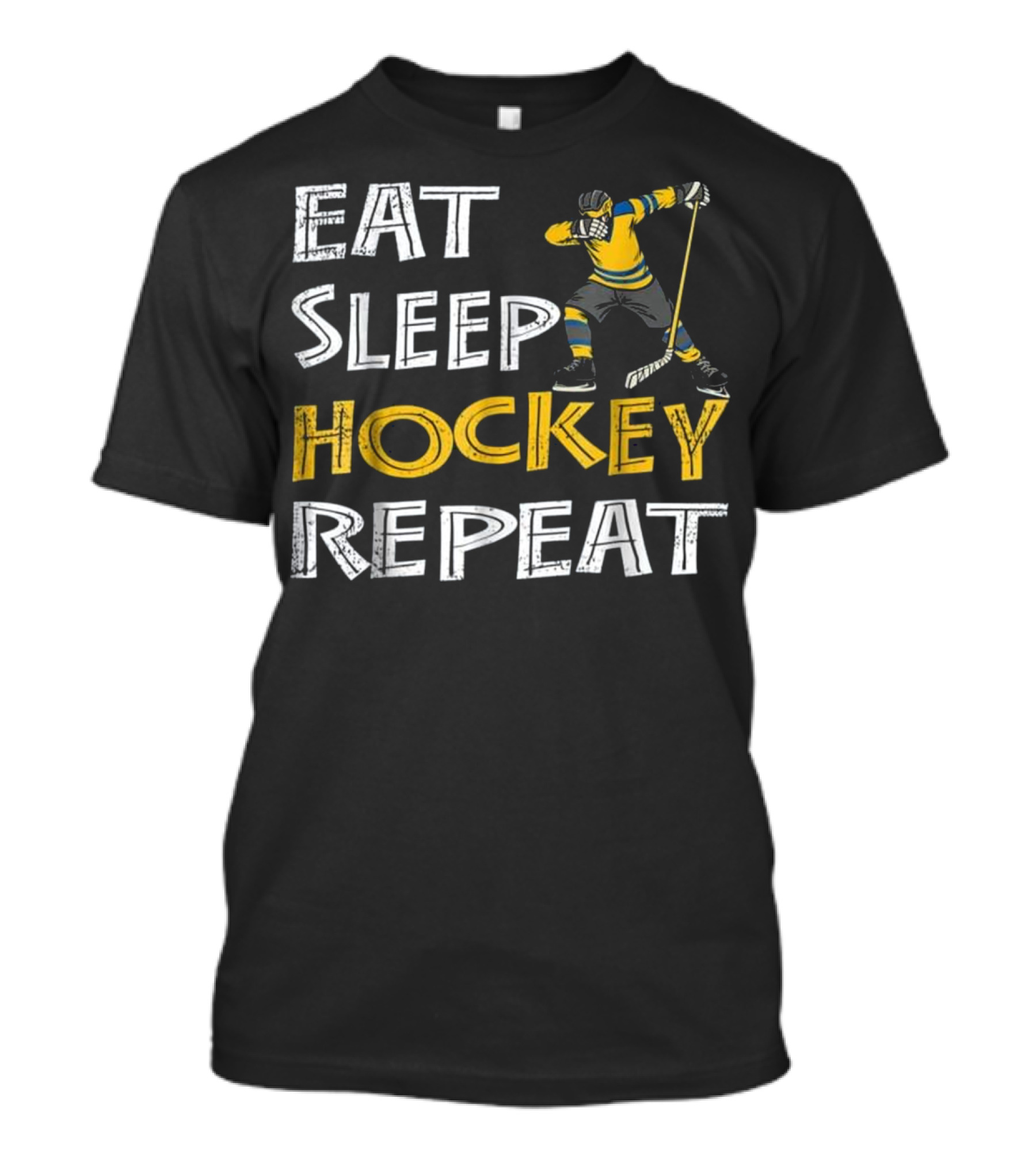 Eat Sleep Hockey Repeat Funny Dabbing Player T-Shirt