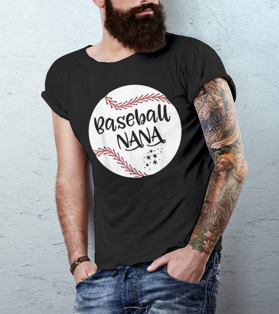 Baseball Nana Mother's Day Gift For Grandma T-Shirt