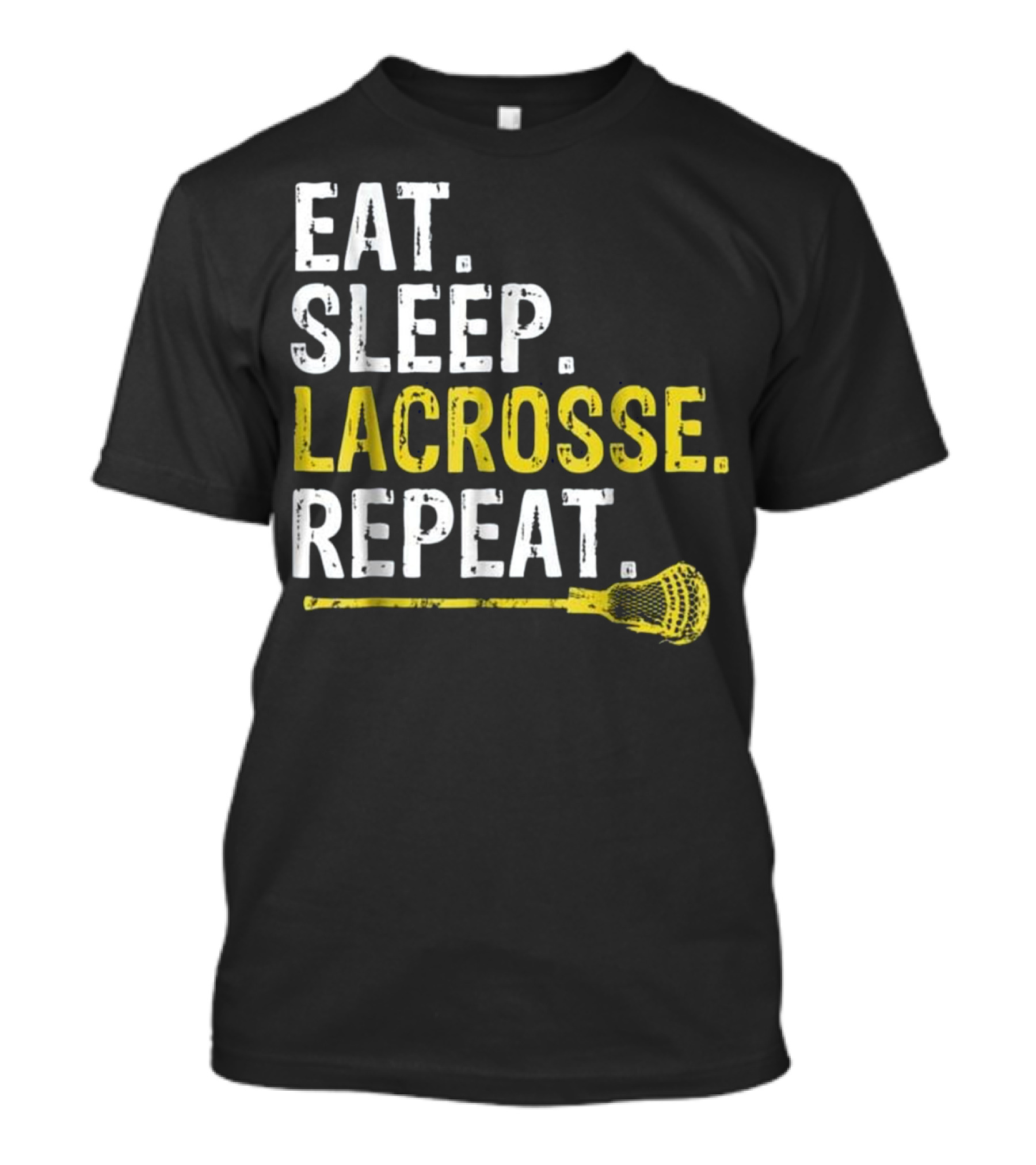 Eat Sleep Lacrosse Repeat Sports Team Ga Iconic Game Day Chant T-Shirt