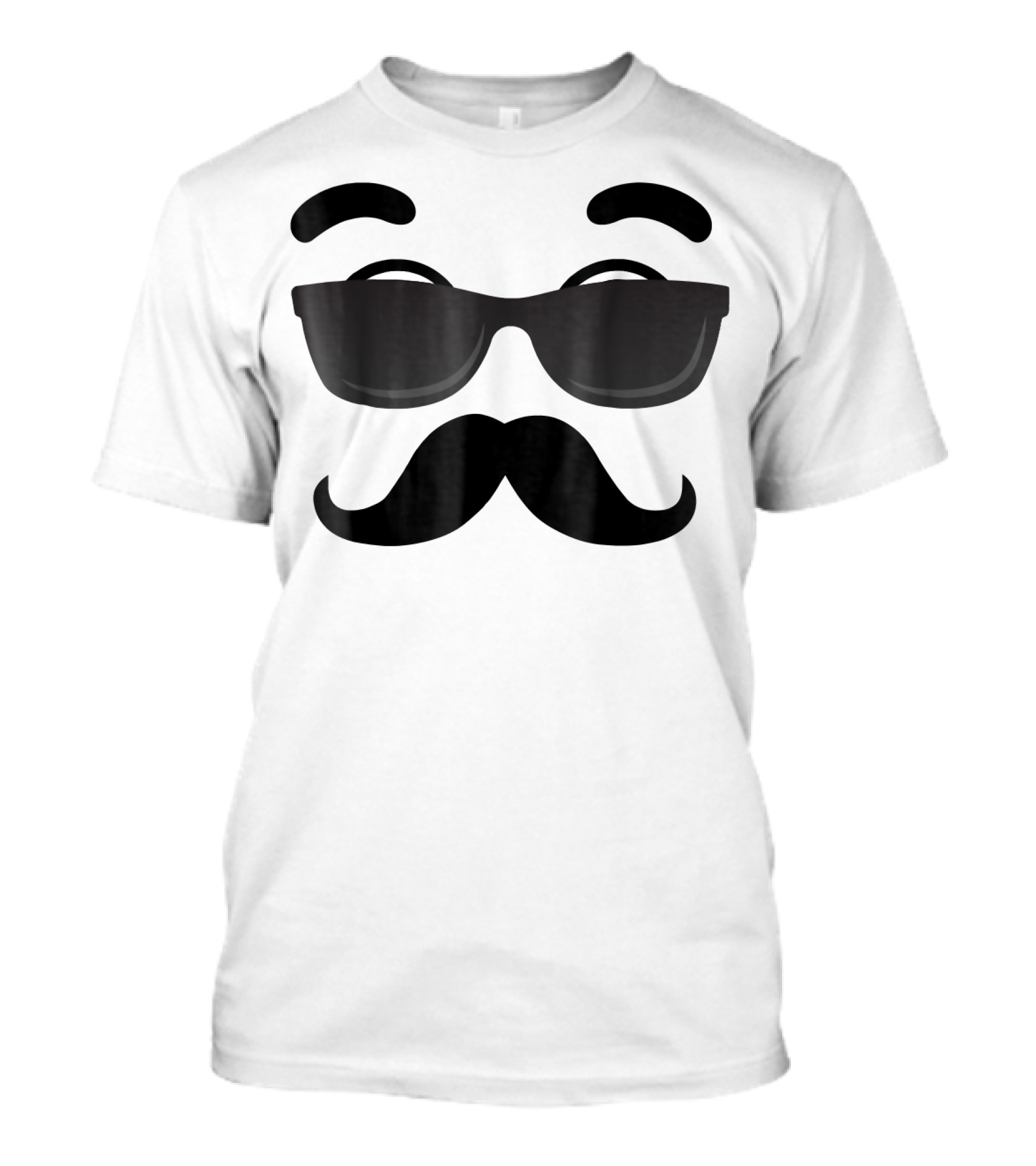 Halloween Emojis Costume Emoticon Moustache Glasses T-Shirt