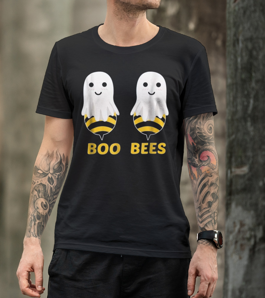 Boo Bees Couples Halloween Costume Ghost And Bee Fun T-Shirt