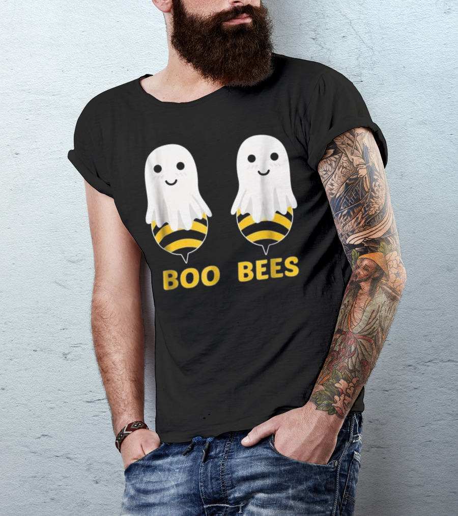 Boo Bees Couples Halloween Costume Ghost And Bee Fun T-Shirt